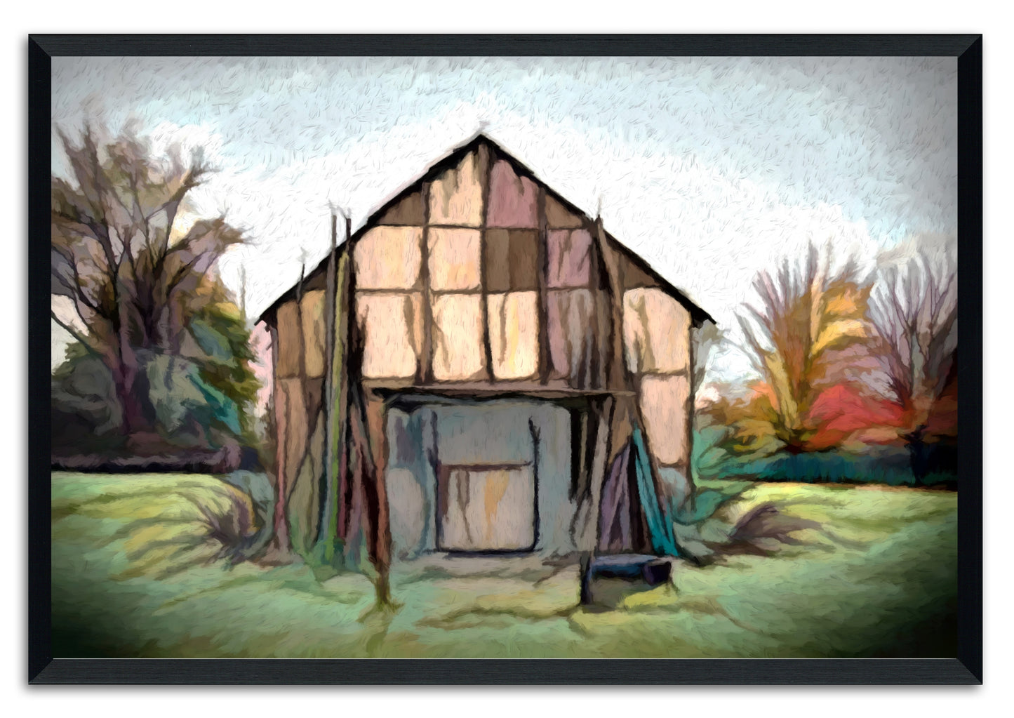 Boho Barn Painting Print