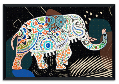 Boho Elephant Walk Painting Print