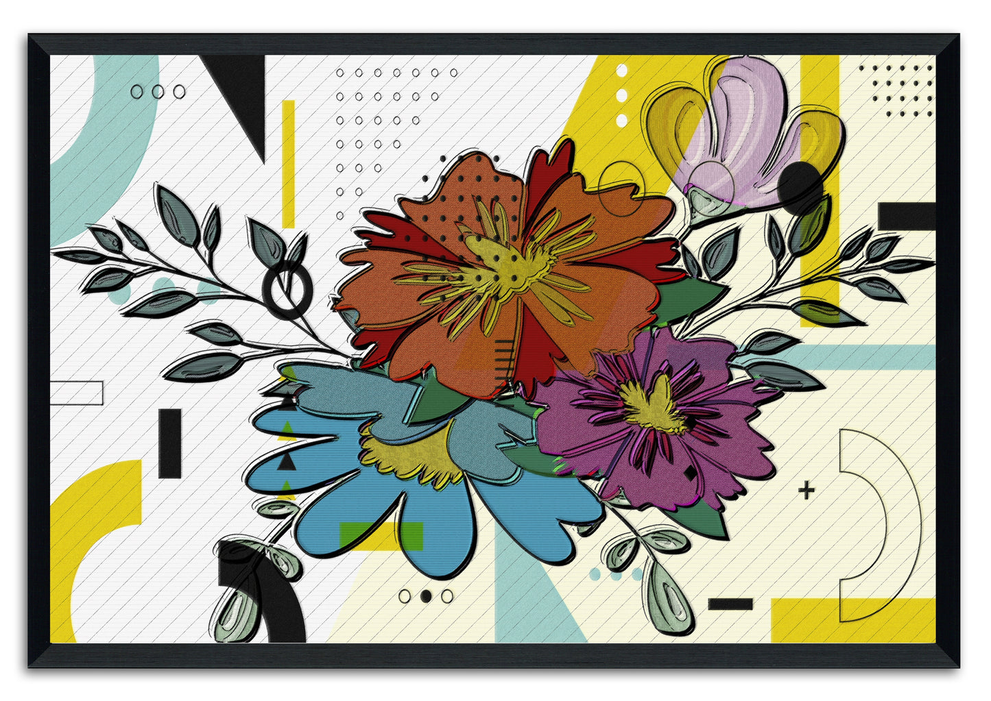 Boho Flowers 125 Painting Print
