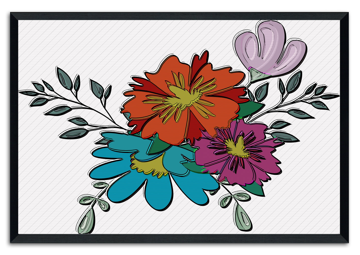 Boho Flowers VI Painting Print