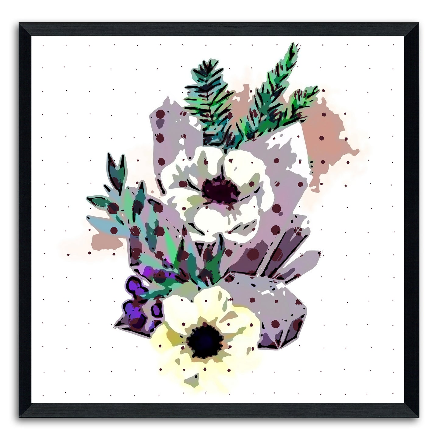 Boho Gems And Flowers I Painting Print