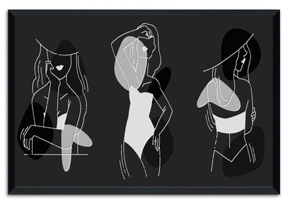 Boho Ladies In Black Painting Print