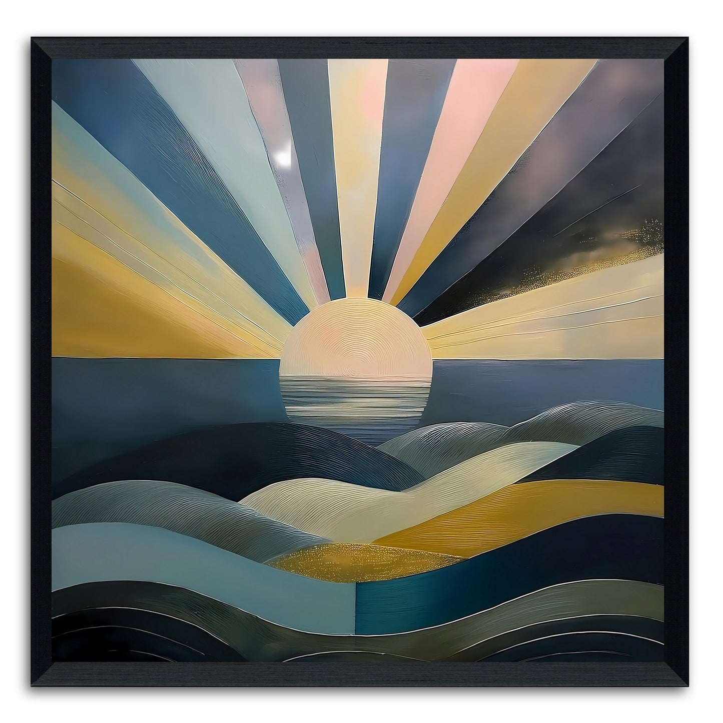 Radiating Coastal Sunset