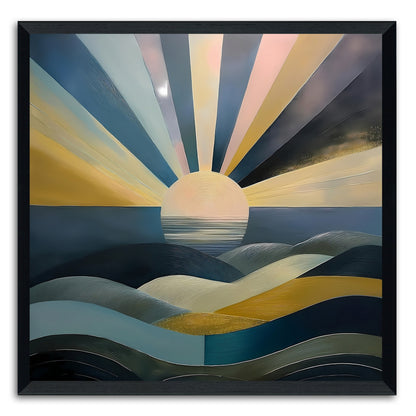 Radiating Coastal Sunset