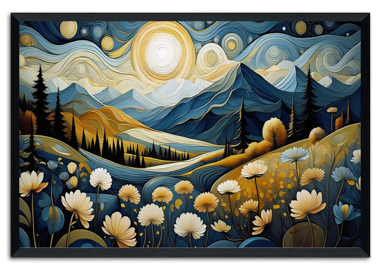 Sunlit Mountain Valley