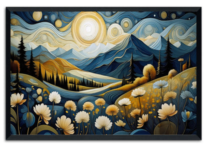 Sunlit Mountain Valley