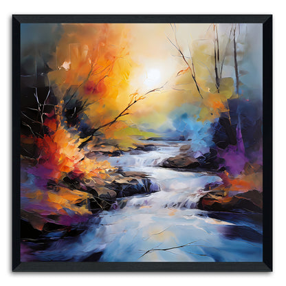 Sunlit Waterfall