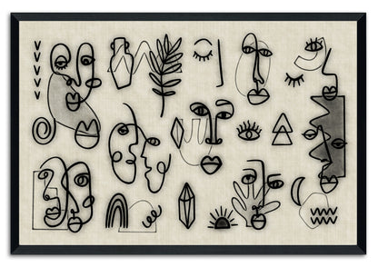 Traces Of Faces 57 Painting Print