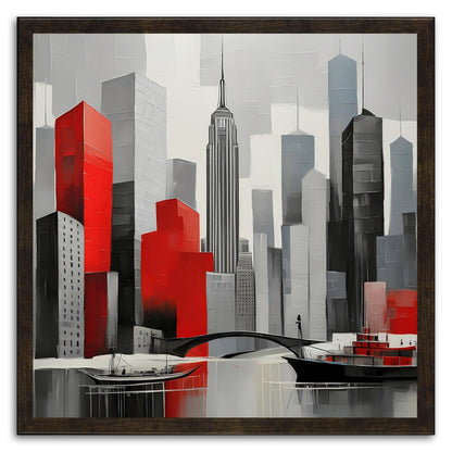 City Of Red Reflections