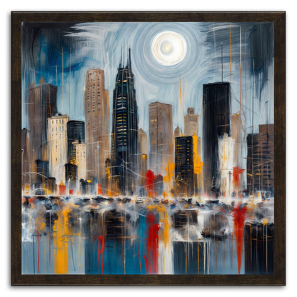 Illuminated Cityscape