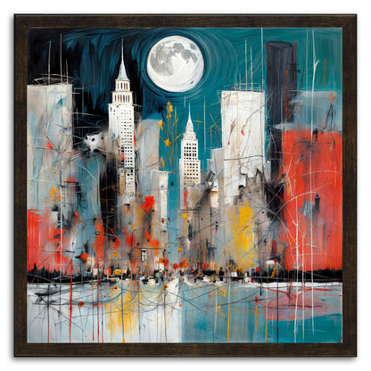 Moonlit Cityscape