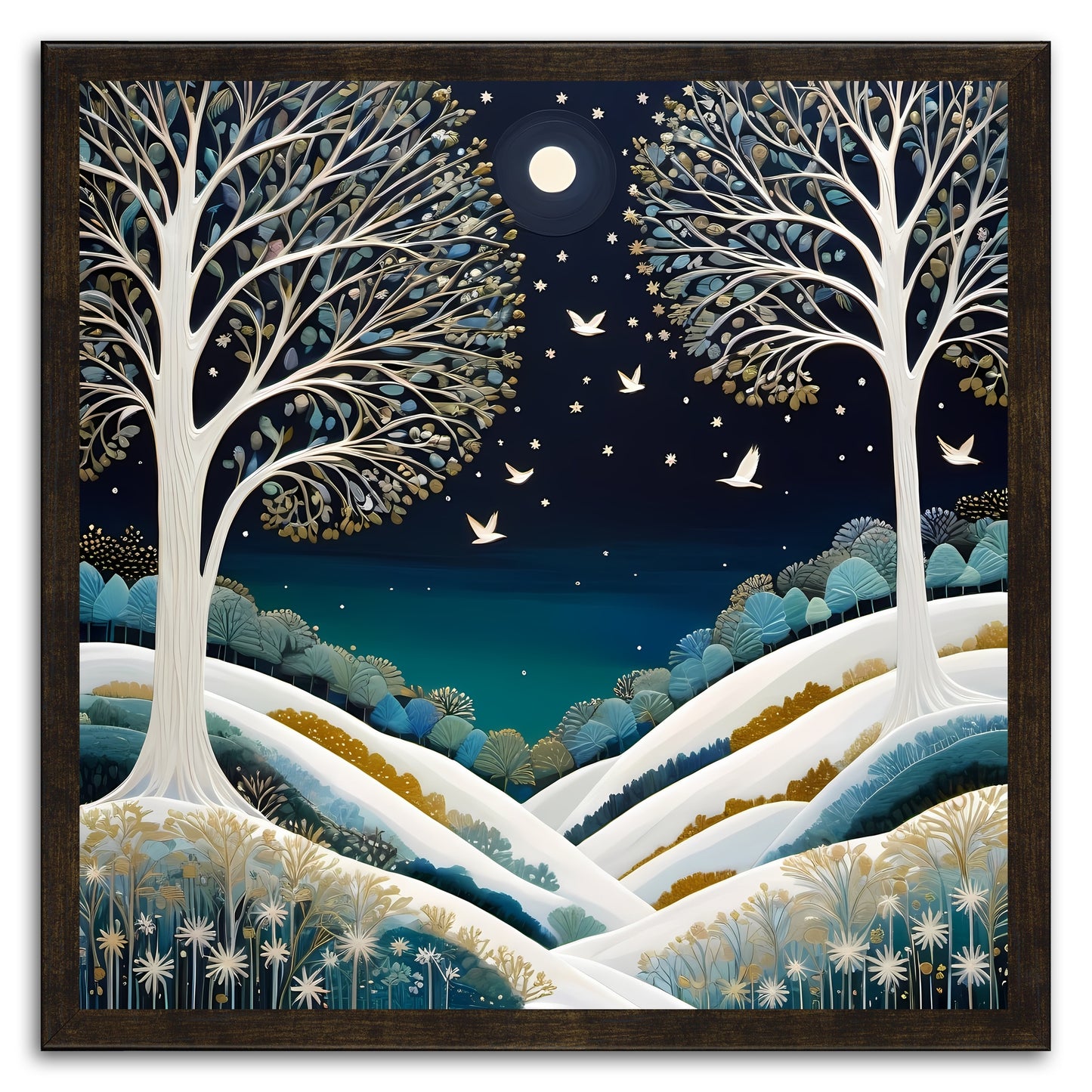 Snowy Night Scene