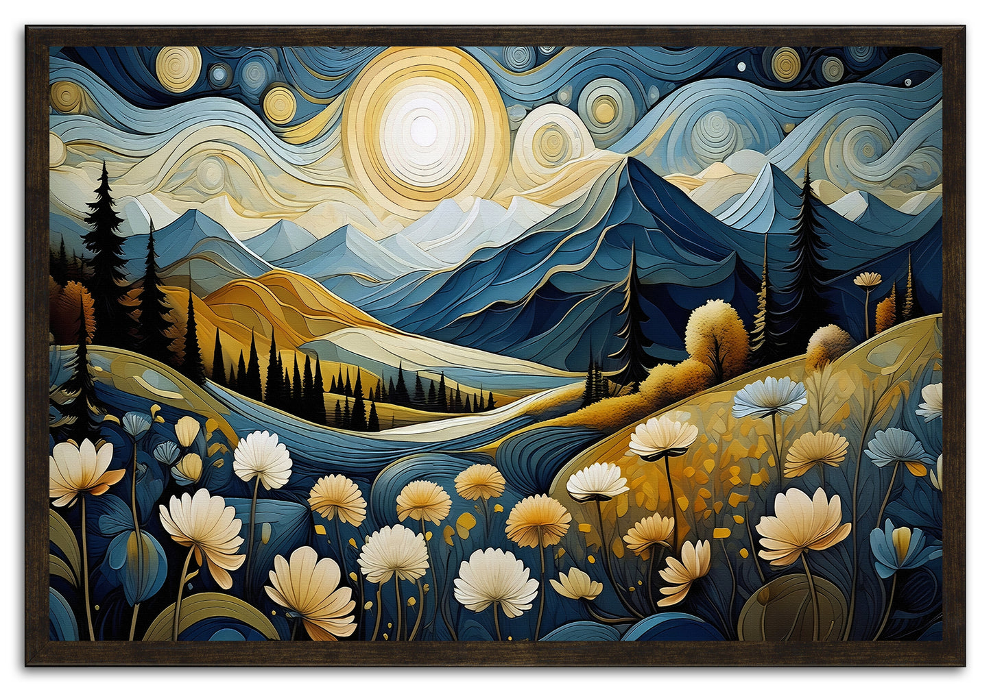 Sunlit Mountain Valley