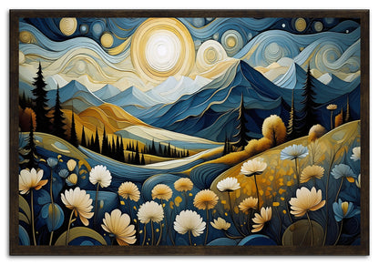 Sunlit Mountain Valley