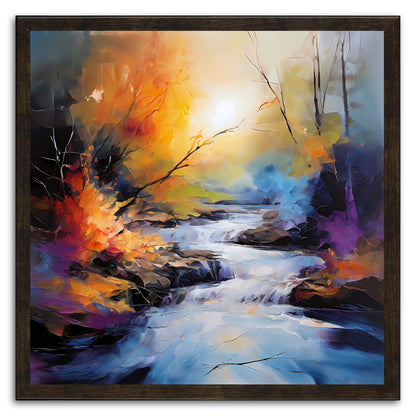 Sunlit Waterfall