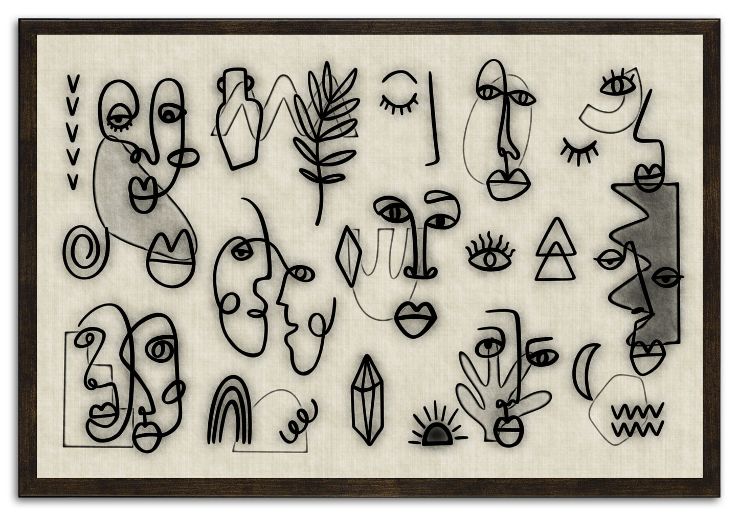 Traces Of Faces 57 Painting Print