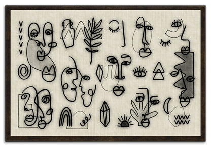 Traces Of Faces 57 Painting Print