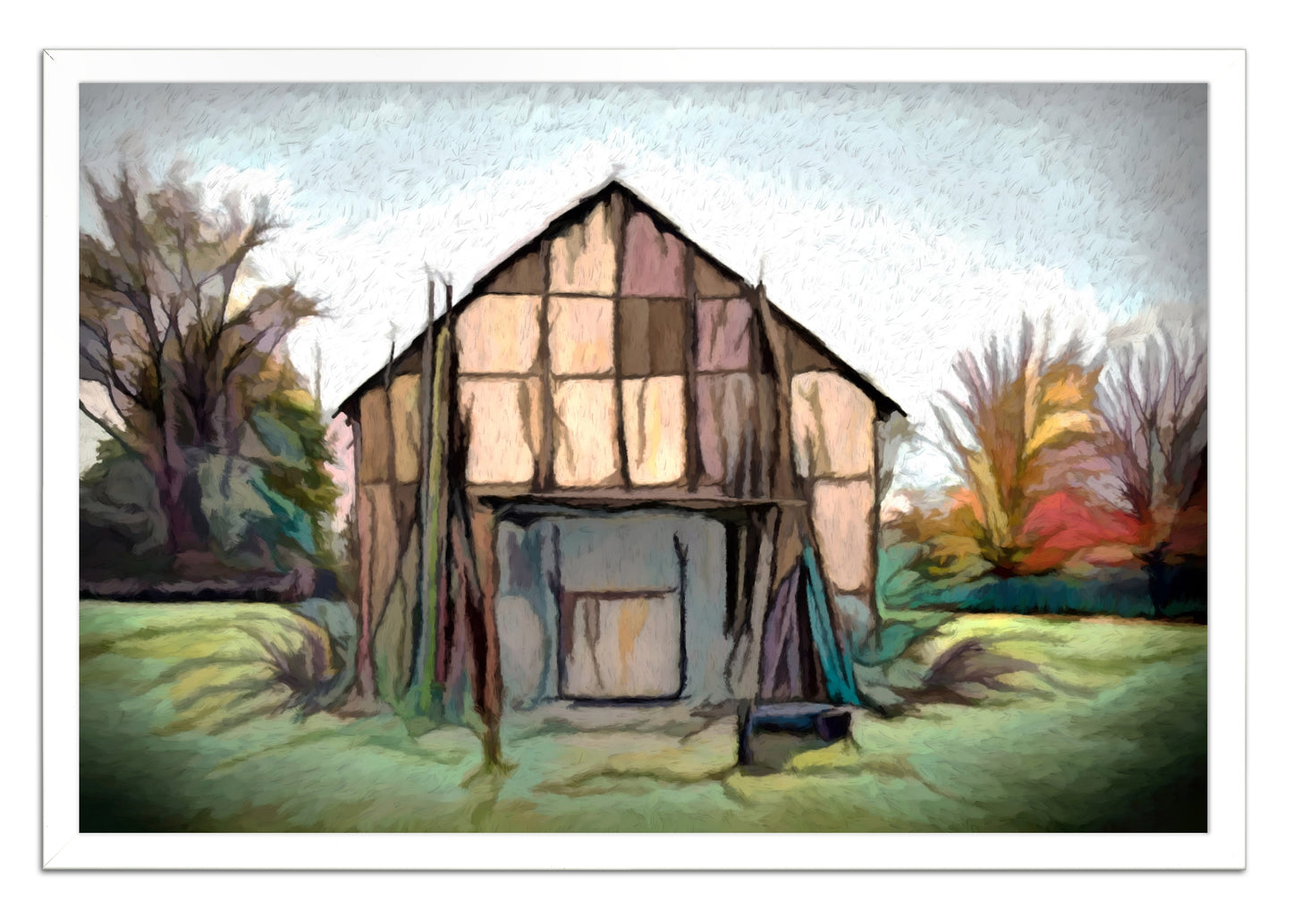 Boho Barn Painting Print