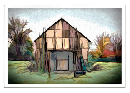 Boho Barn Painting Print