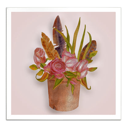 Boho Floral Arrangement I Painting Print