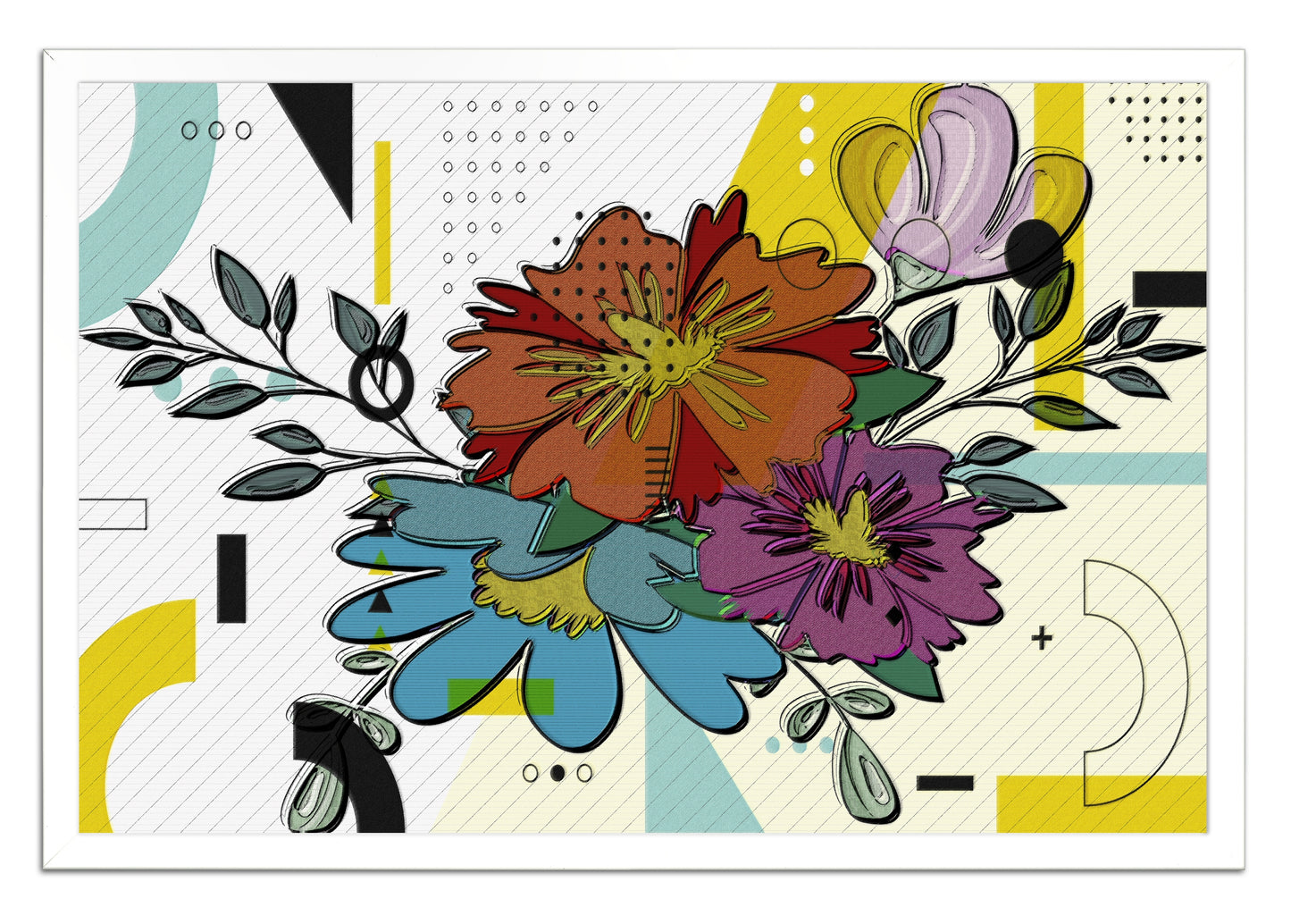 Boho Flowers 125 Painting Print