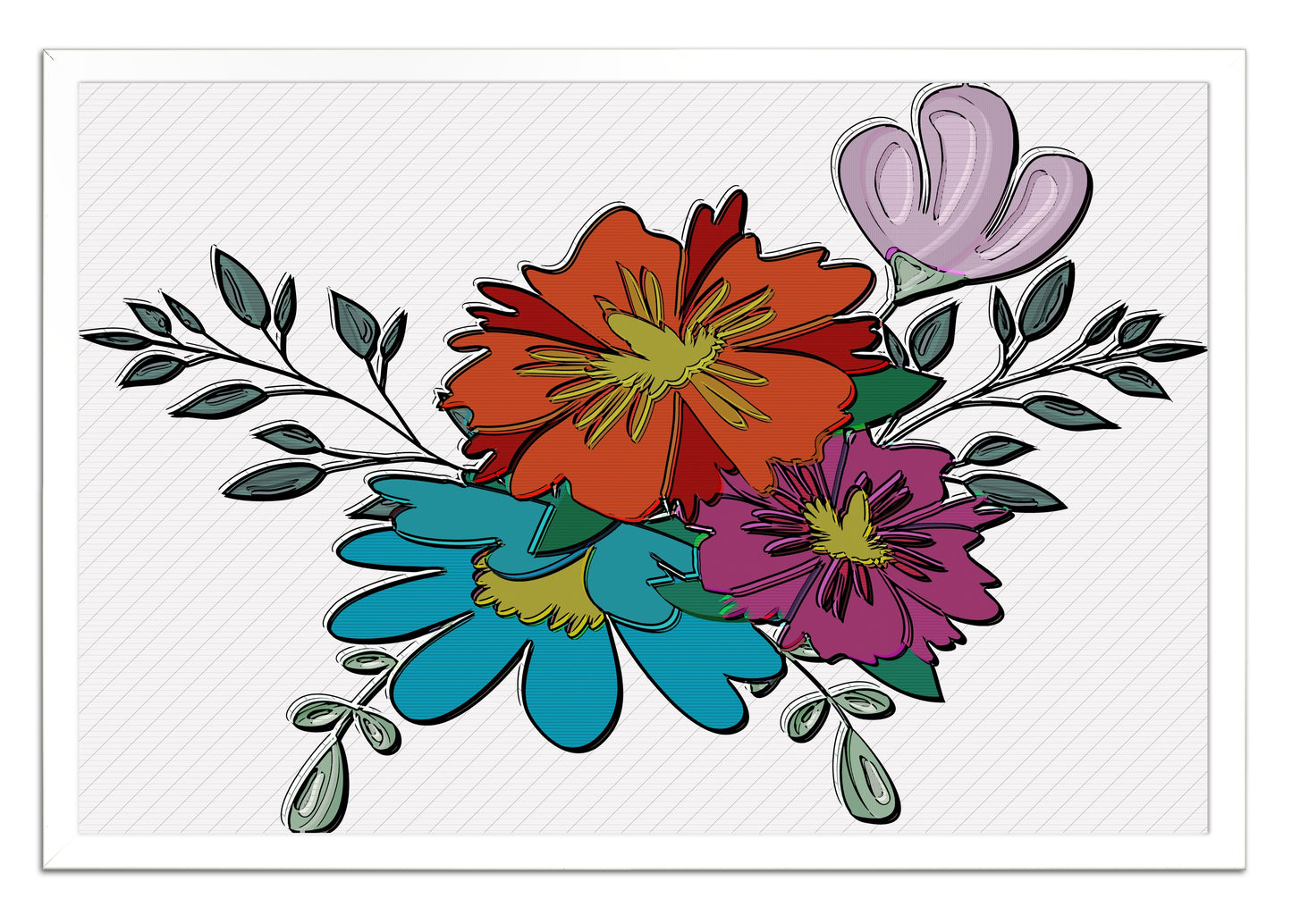 Boho Flowers VI Painting Print
