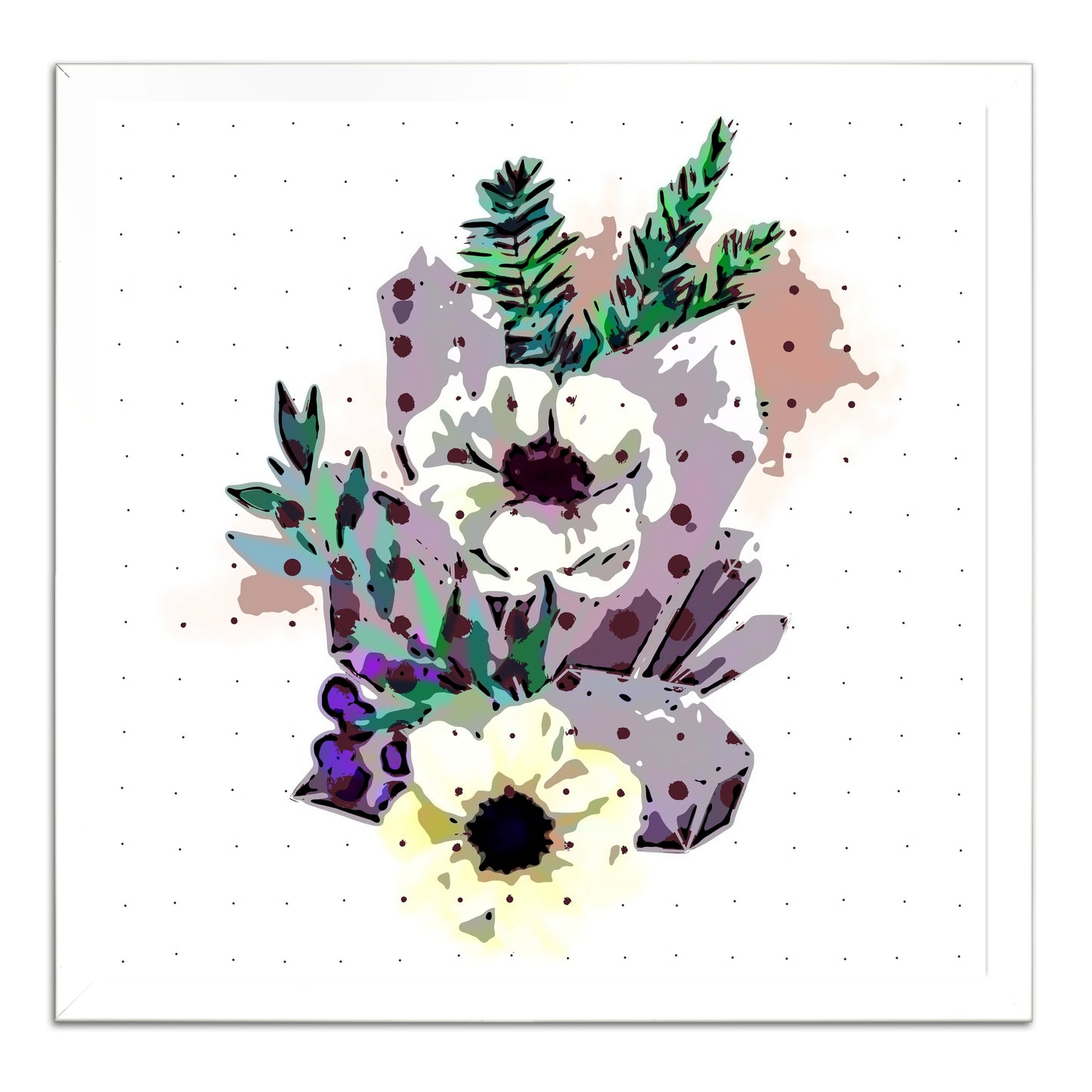 Boho Gems And Flowers I Painting Print