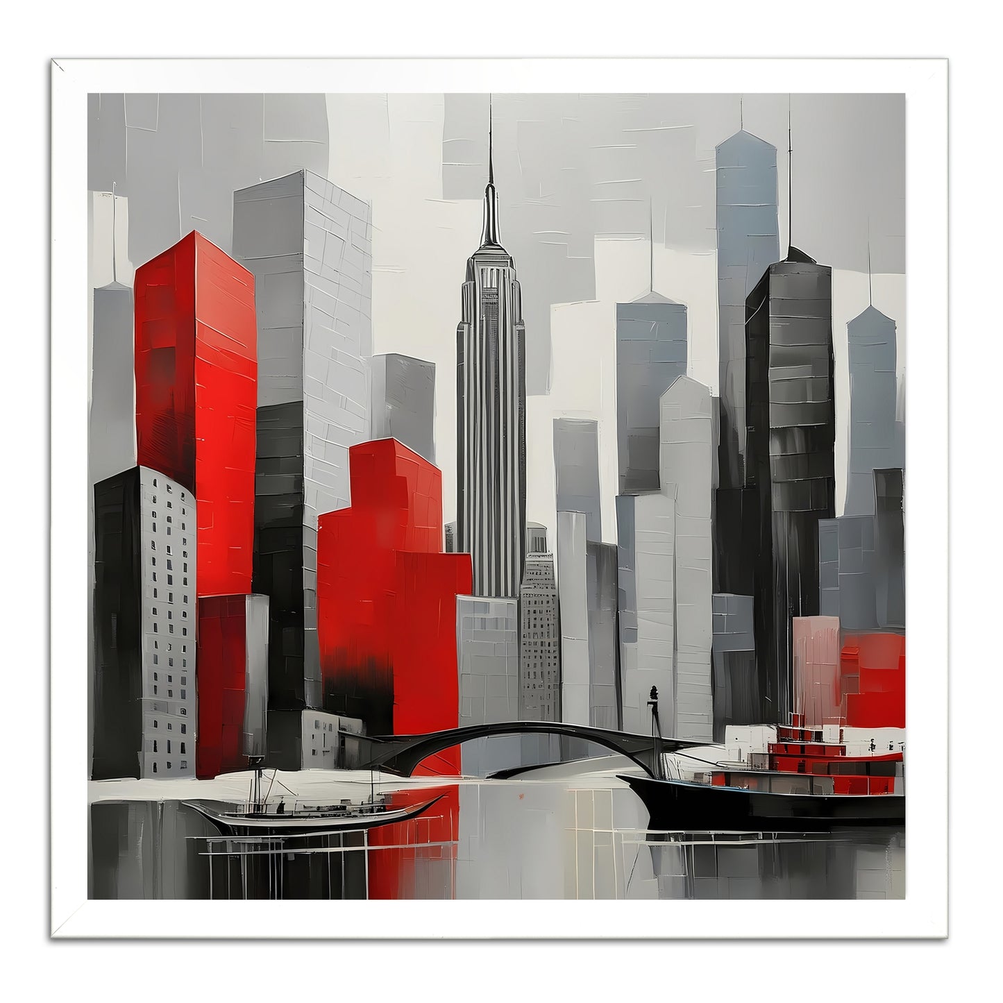 City Of Red Reflections