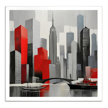 City Of Red Reflections