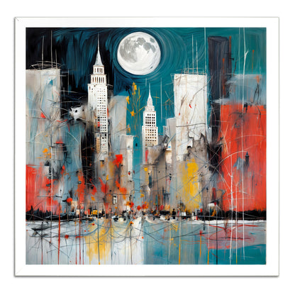 Moonlit Cityscape