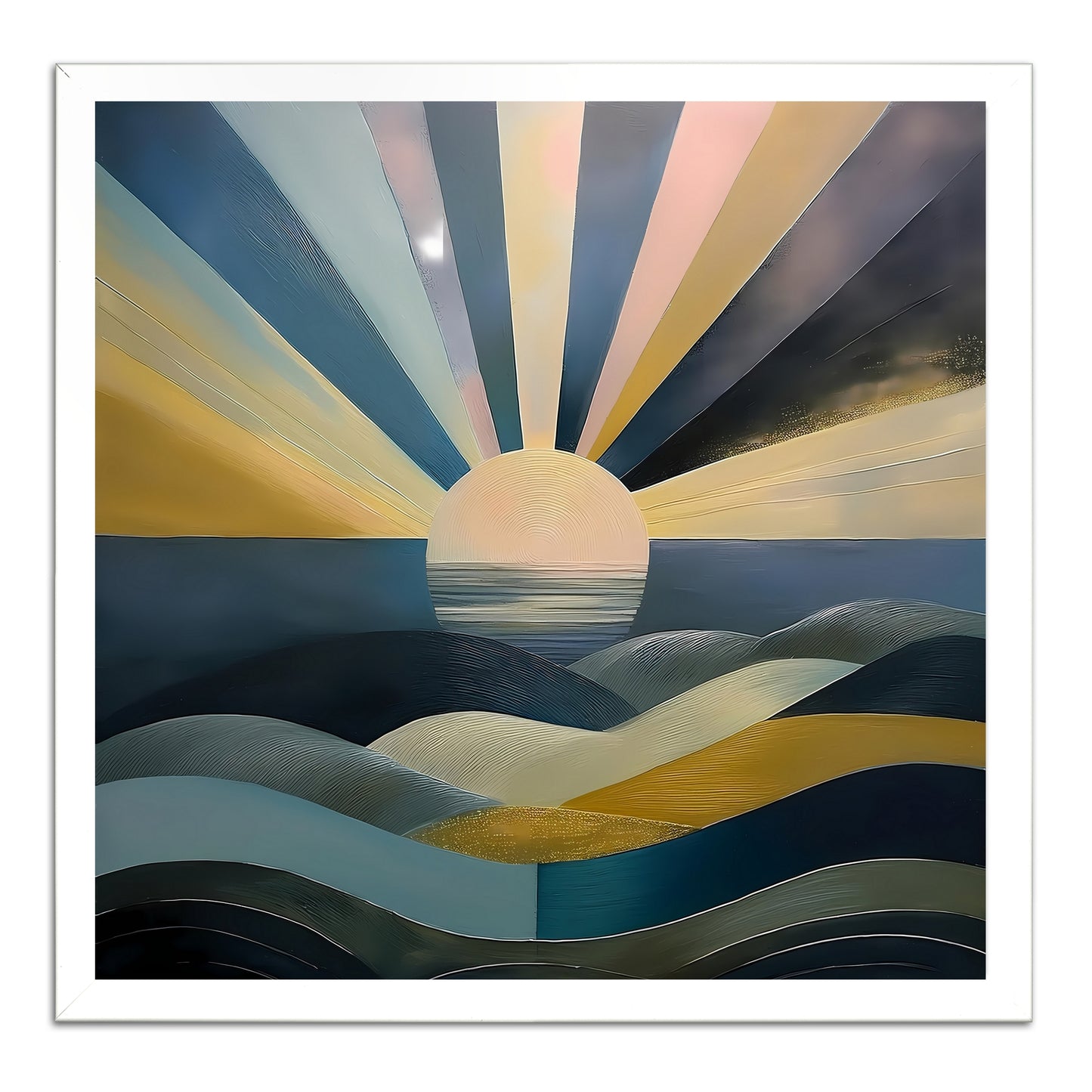 Radiating Coastal Sunset