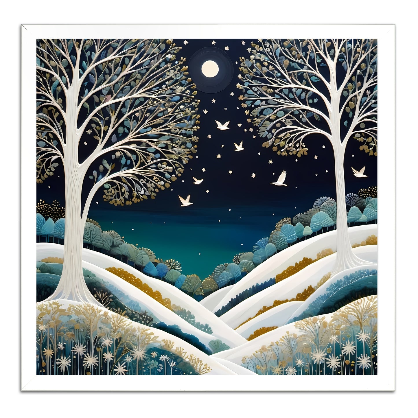 Snowy Night Scene