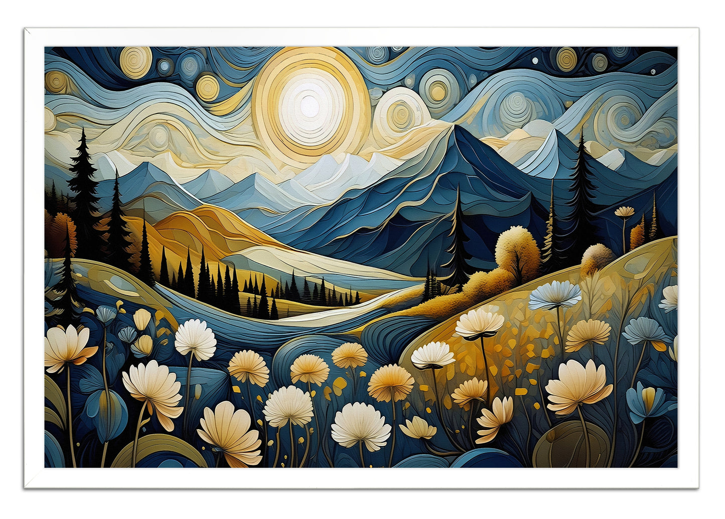 Sunlit Mountain Valley