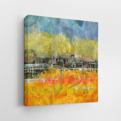 Grunge City II Painting Print