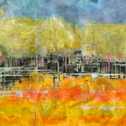 Grunge City II Painting Print