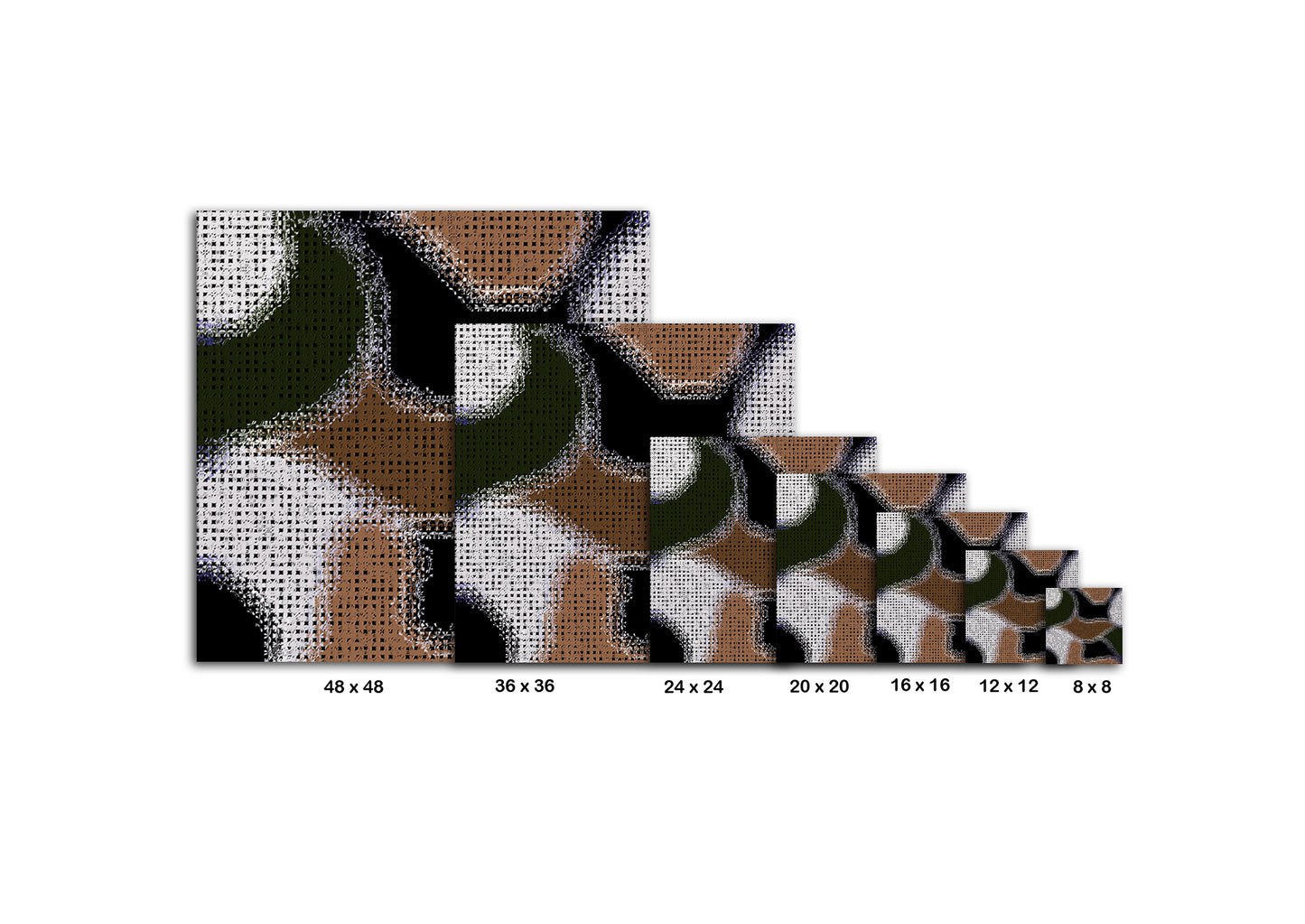 Abstract Mosaic - Wrapped Canvas Painting