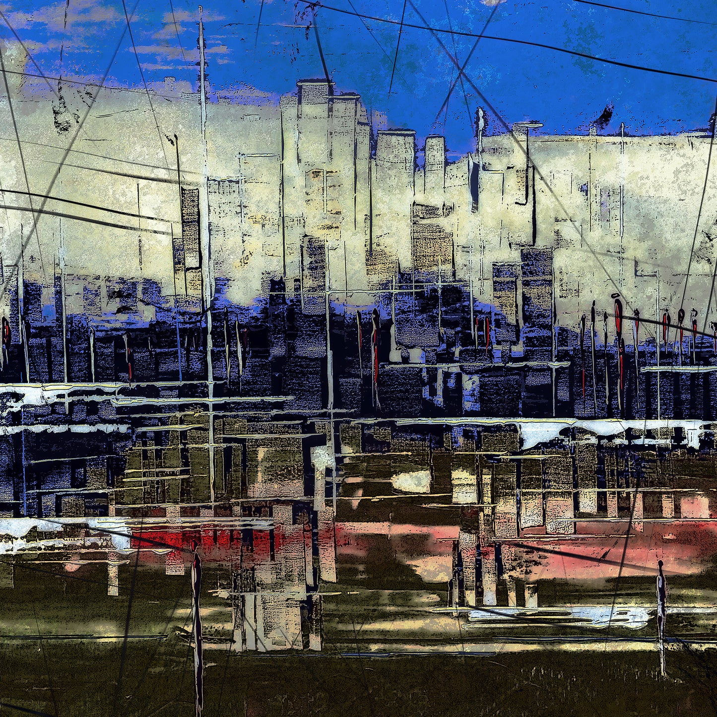 Grunge City I Painting Print