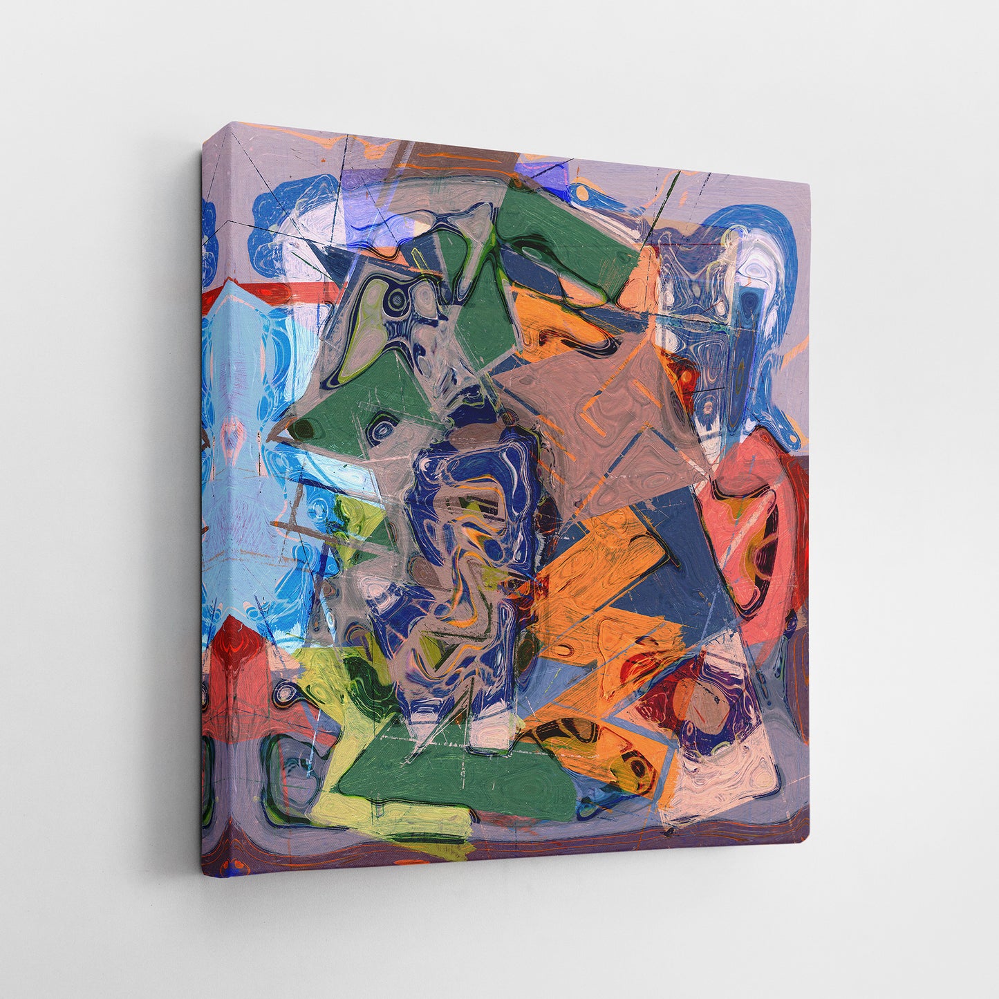 Bending Shapes I - Wrapped Canvas Painting