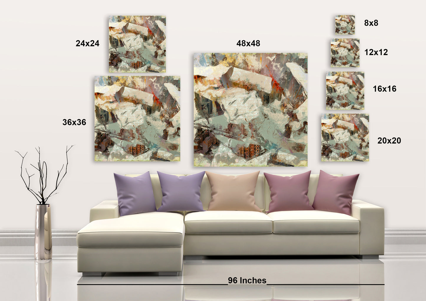 Boulder City II - Wrapped Canvas Painting