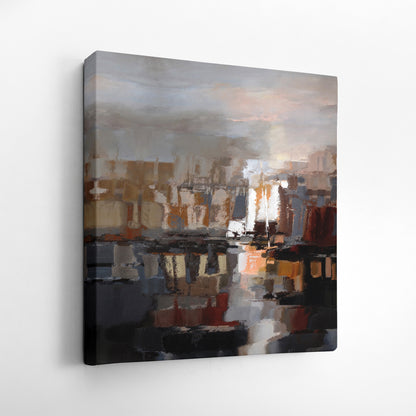 Afternoon Scrapers II - Wrapped Canvas Painting