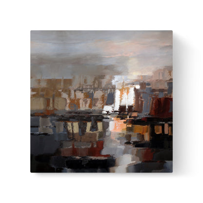 Afternoon Scrapers II - Wrapped Canvas Painting