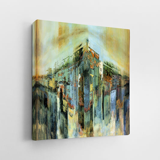 City On Edge Painting Print