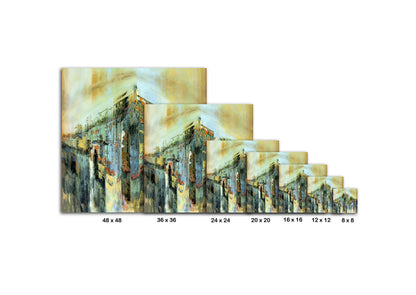 City On Edge Painting Print