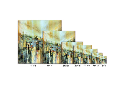City On The Canal Painting Print